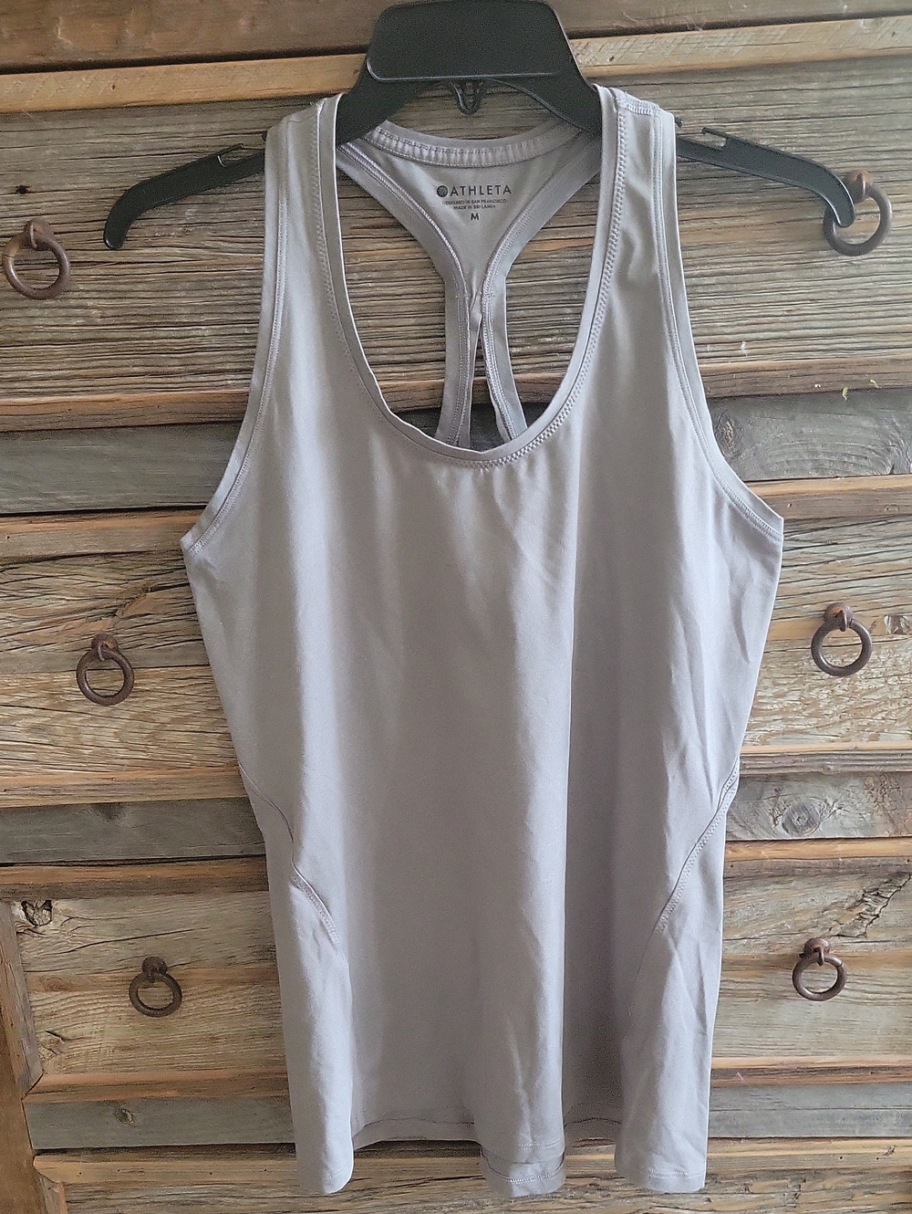 Athleta Light Gray Racerback Performance Tank